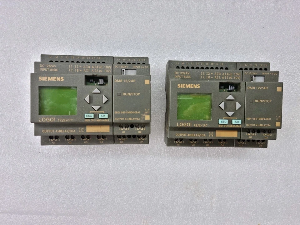 Used Working Siemens 6ED1052-1MD00-0BA6 Logo With 6ED1055-1MB00-0BA1 Module